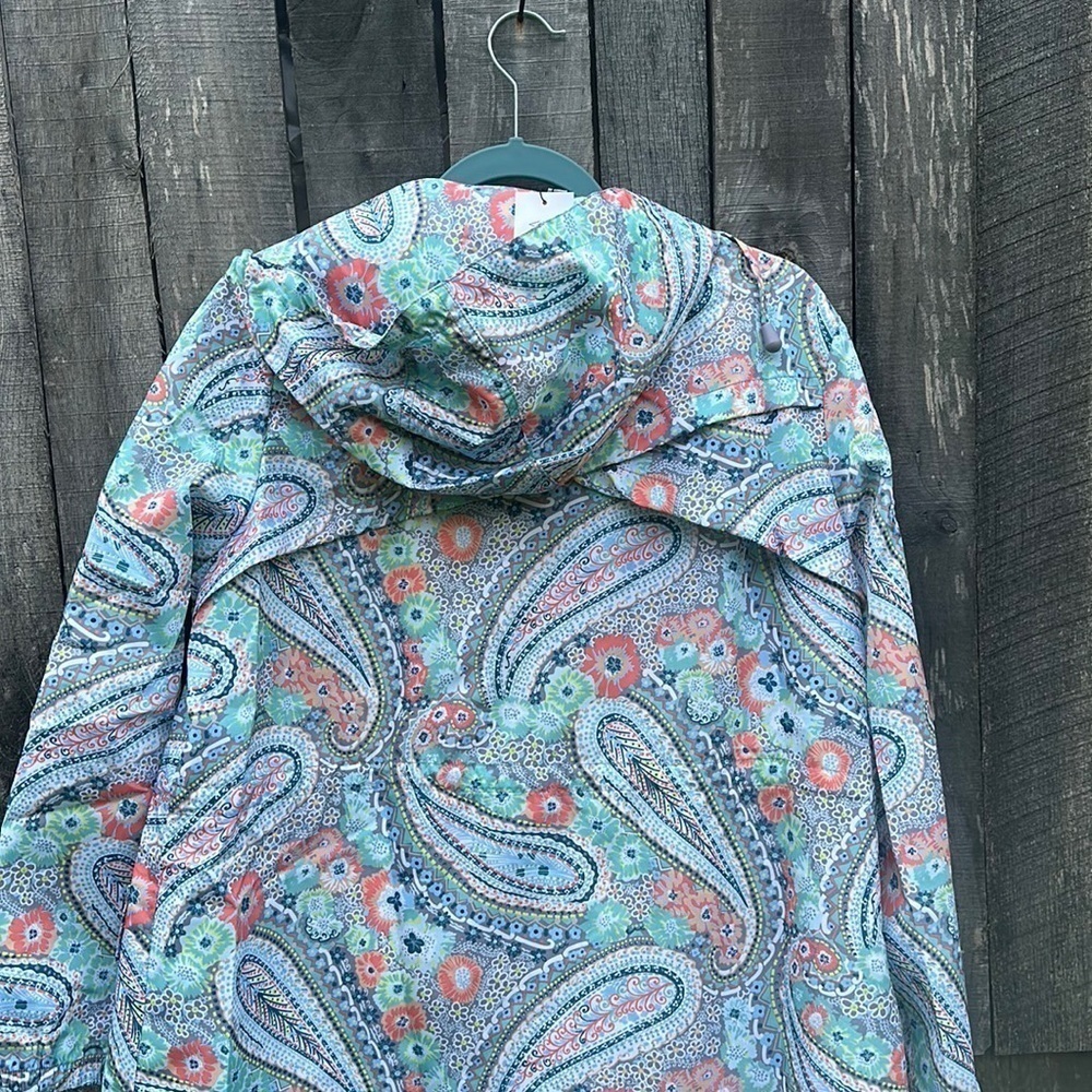 NWT Vera Bradley Packable Raincoat - Citrus Paisley Large Small Medium - Picture 13 of 13